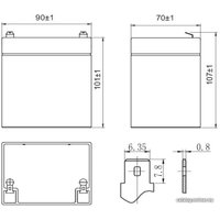 Аккумулятор для ИБП Delta HR 12-21W (12В/5 А·ч)