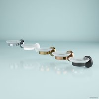 Мыльница Wellsee Finishing Touch 182502000 с держателем (матовый черный)