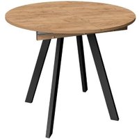 Кухонный стол ВВР Элип (дуб крафт золотой/черный профиль, ЛДСП)