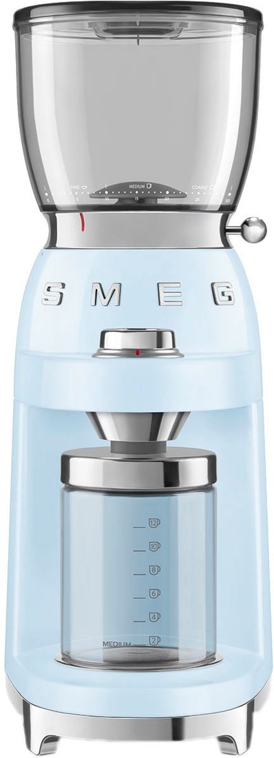 

Электрическая кофемолка Smeg CGF01PBEU (пастельный голубой)