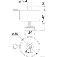 Опора мебельная Boyard Регулируемая N310BL.2