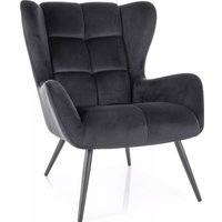 Интерьерное кресло Signal Louis Velvet 19 (черный/черный)