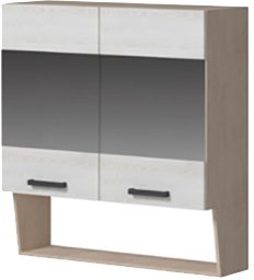 

Шкаф навесной Genesis Мебель Алиса навесной Лофт 800 со стеклом и нишей (дуб сонома/сосна белый)