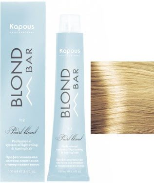 

Крем-краска для волос Kapous Professional Blond Bar с экстрактом жемчуга BB 1032 бежевый перламутровый