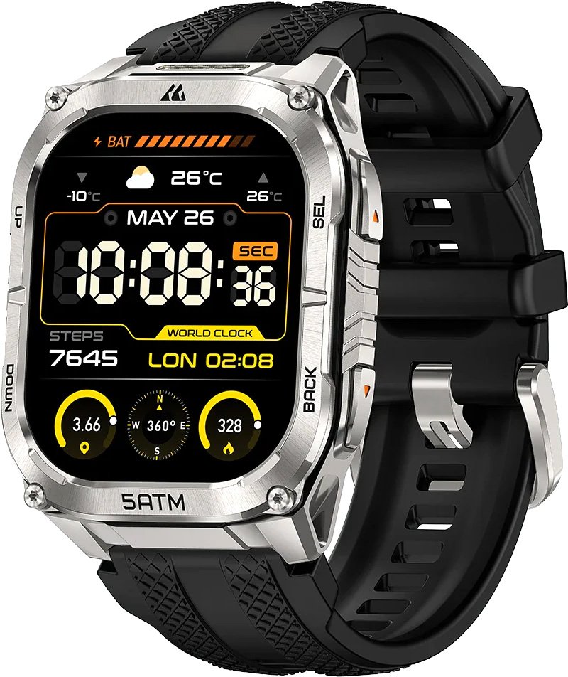 Умные часы Kospet Tank M4C (серебристый)