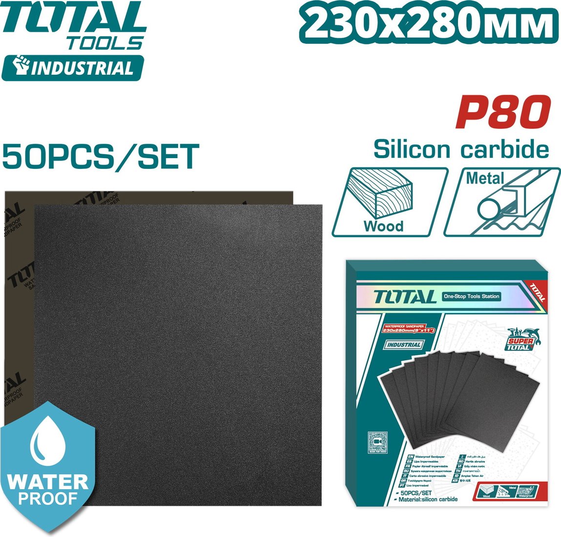 

Набор шлифлистов Total TAC008016 (50 шт)