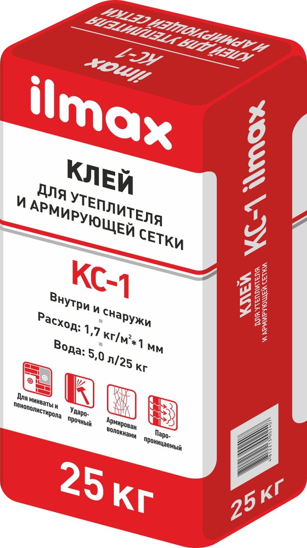 

Клеевой состав для теплоизоляции ilmax КС-1 (25 кг)