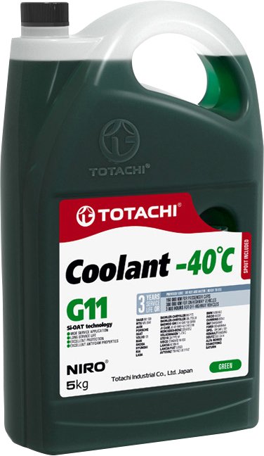 

Антифриз Totachi Niro Coolant Green -40 5кг
