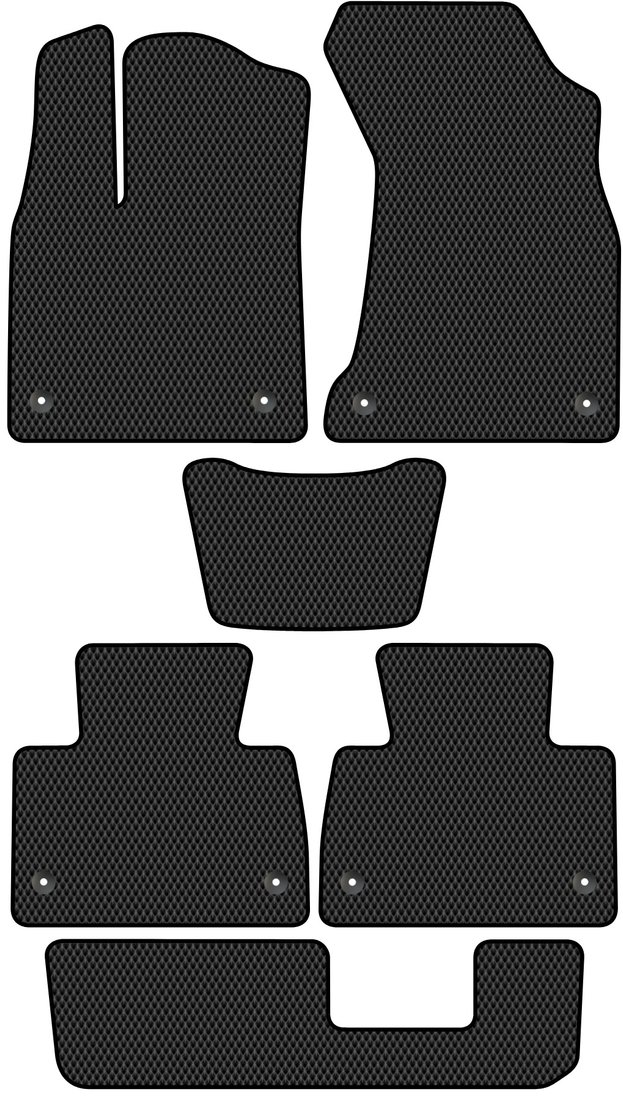 

Комплект ковриков для авто Alicosta Hongqi HS7 I (suv / CA6500T, CA6500T1, CA6501HA6T / 5 мест) 2018 - Н.В. +3 ряд (черный, ромб)