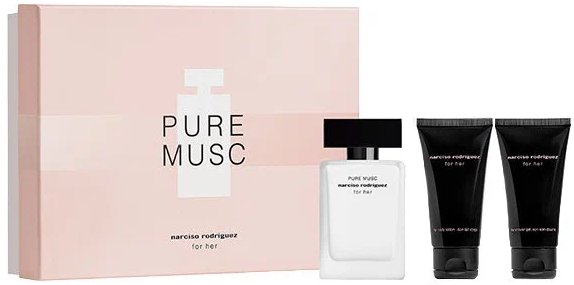 Парфюмерный набор Narciso Rodriguez For Her Pure Musc Парфюмерная вода + Лосьон для тела + Гель для душа (50 мл+50 мл+50 мл)