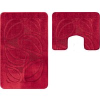 Набор ковриков Maximus Flora 2577 (60x100/50x60, бургунди)