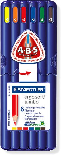 Набор цветных карандашей Staedtler Ergosoft Jumbo 158-SB6