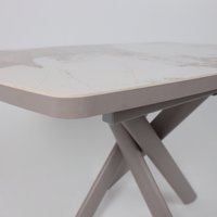 Кухонный стол Мамадома Leonel-130 раздвижной 130-165х85 (pandora gloss st cer/капучино)