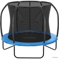 Батут GetActive Jump PRO 8FT с лестницей и внутренней сеткой (синий)