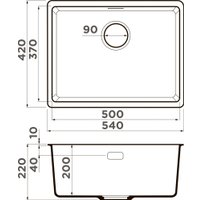 Кухонная мойка Omoikiri Kata 54-U ES