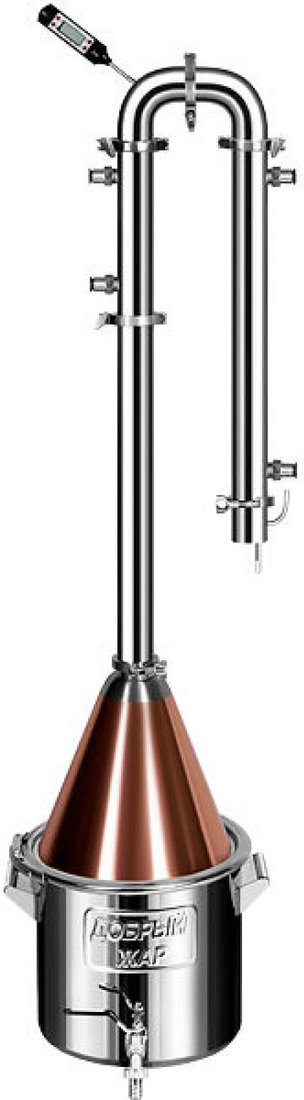 

Дистиллятор Добрый жар Абсолют Про (40л, 7 трубок, медь)