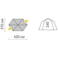 Кемпинговая палатка Talberg Arbour Sahara TLT-032S (серый)