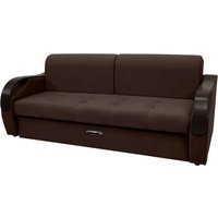 Диван Сириус Лидер-6 ППУ 225x110 (Eva 04 велюр темно-коричневый)