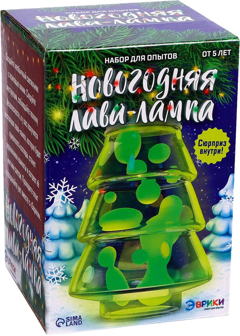

Набор для опытов Эврики Новогодняя лава-лампа 7768933