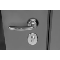 Металлическая дверь Guard MG60 МДФ/МДФ 97х205 левая (серый/белый ясень)