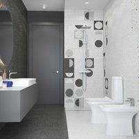 Унитаз напольный Керамин Санти R Инкоэр Безободковый (с жёстким сиденьем) в Пинске