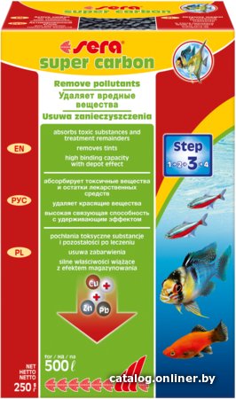 Наполнитель фильтра Sera Super Carbon 250 г