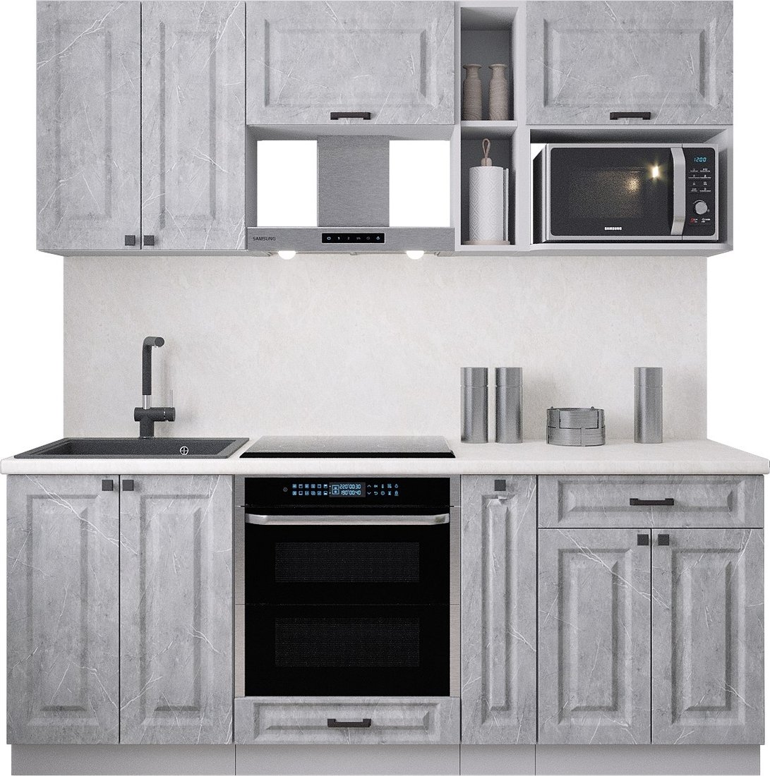 

Готовая кухня Интерлиния Мила Деко 2.0 (керамика/керамика/опал светлый)