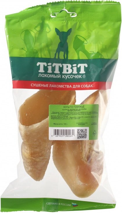 

Лакомство для собак TiTBiT Копыто говяжье 140 г