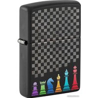 Зажигалка Zippo Chess Pieces Black Matte 48662