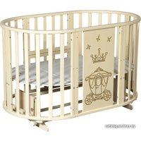 Кроватка-трансформер Антел Северянка-3 Корона (слоновая кость)