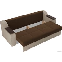 Диван Лига диванов Сенатор 102752 (микровельвет, коричневый/бежевый)