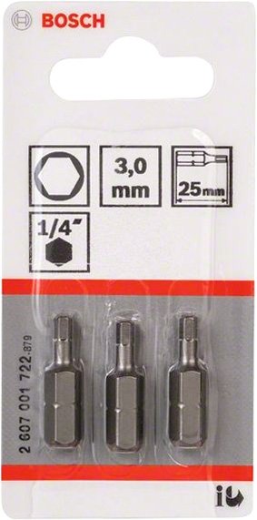

Бита Bosch 2607001722 3 предмета