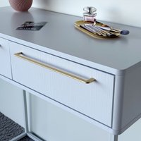 Туалетный столик без зеркала Shtabe Royal 5211 эко (белый/белый/р.золото)