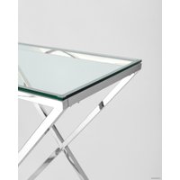 Консольный стол Stool Group Инсигния 120x40 ECST-026 (прозрачное стекло/сталь серебристый)