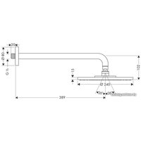 Душевой гарнитур  Hansgrohe Raindance S 240 Air 1jet EcoSmart 27461000