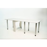 Стол-книга Stoloff Мечта 2280x850 (белый, опоры вкручиваемые, углы прямые с роликами и ручками)