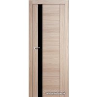 Межкомнатная дверь ProfilDoors 62Х 80x200 (капучино мелинга/стекло черный лак)