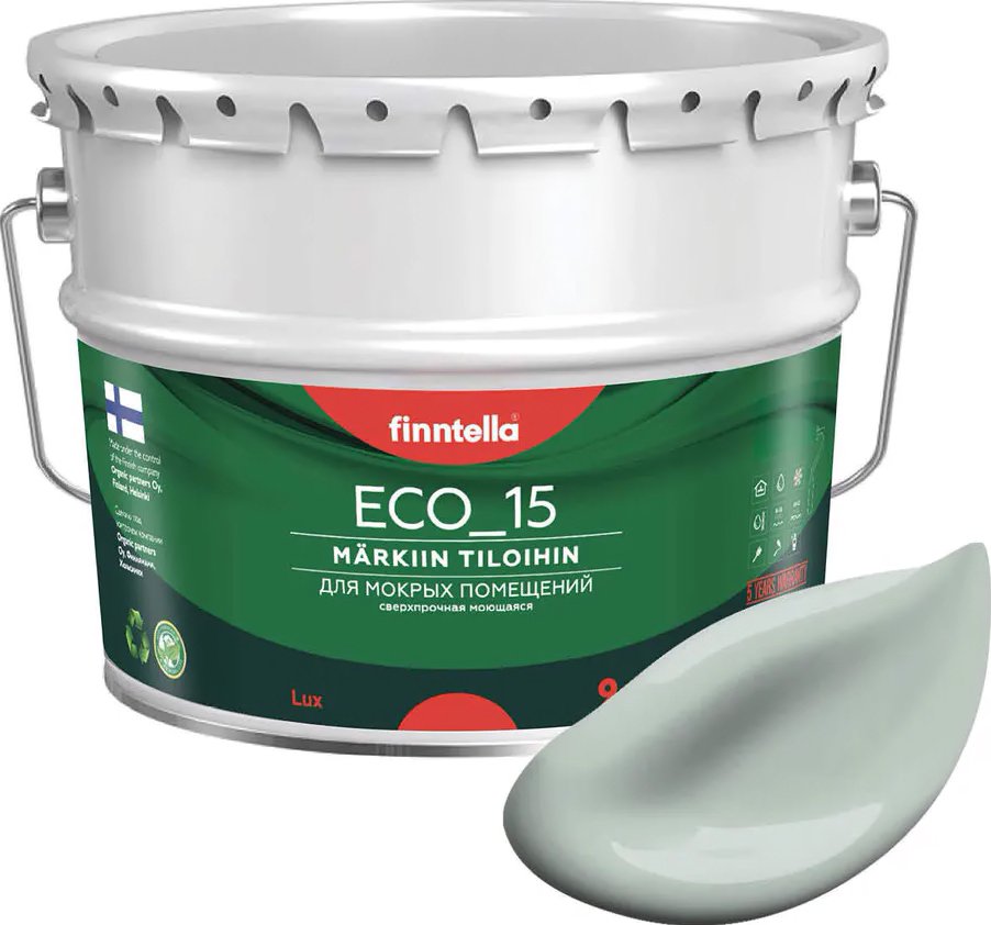

Краска Finntella Eco 15 Aave F-10-1-9-FL044 9 л (серо-зеленый)