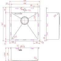 Кухонная мойка ZorG ZRN 5045 Premium PVD Gunblack