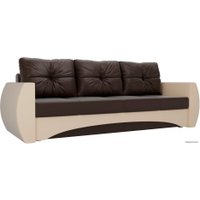 Диван Лига диванов Сатурн 101039 (экокожа, коричневый/бежевый)