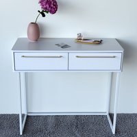 Туалетный столик без зеркала Shtabe Royal 5211 эко (белый/белый/р.золото)
