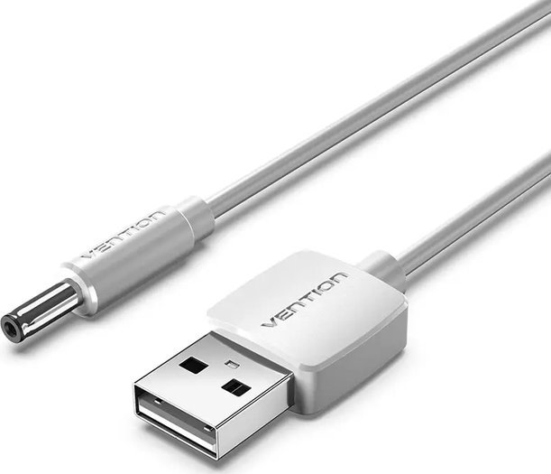 

Кабель Vention CEXWF USB 2 Type-A - DC-jack (1 м, белый)