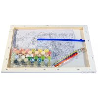 Картина по номерам Белоснежка Ежик-садовод 083-AS