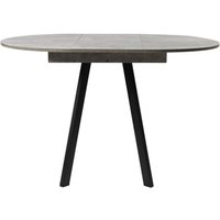 Кухонный стол ВВР Элип (камень светлый/черный профиль, ЛДСП)