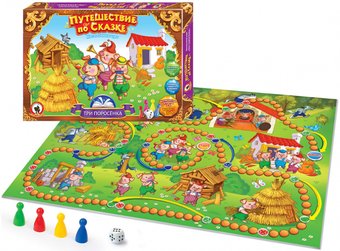 Детская настольная игра Русский стиль Три поросенка 03040