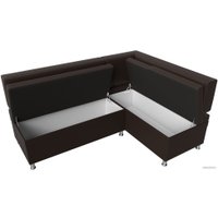 Угловой диван Лига диванов Стайл правый 114528 (экокожа, коричневый)