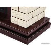 Портал Firelight Bricks 25 (камень бежевый/шпон темный дуб)