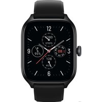 Умные часы Amazfit GTS 4 (черный, с черным ремешком из фторэластомера)