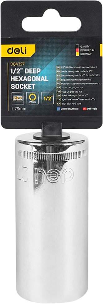 

Набор головок слесарных Deli Торцевая шестигранная EDQ4327
