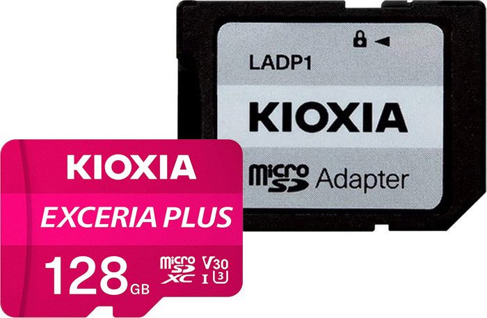 

Карта памяти Kioxia Exceria Plus microSDXC LMPL1M128GG2 128GB (с адаптером)